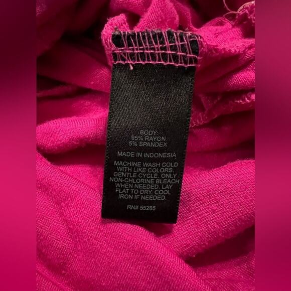 Express Dolman Ruched Hot Pink Blouse Sz XS - Picture 5 of 12